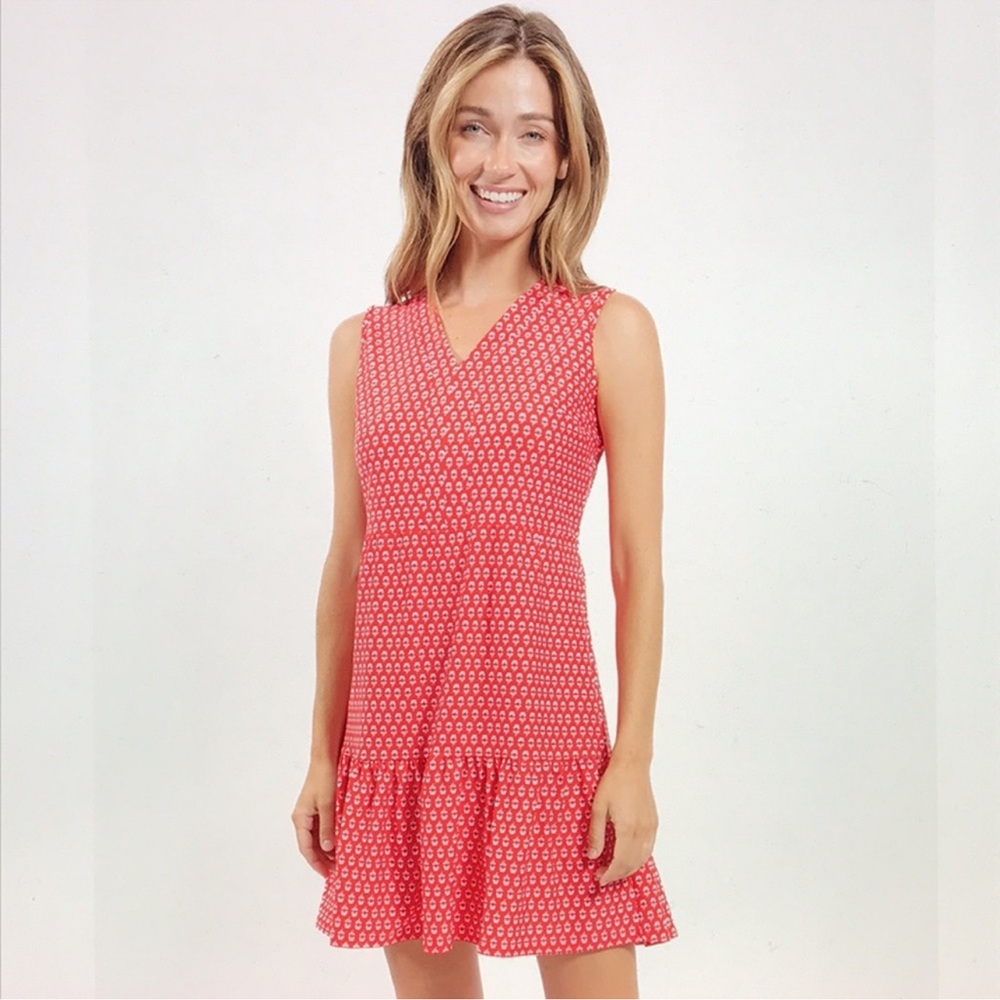 Jude Connally Annabelle Dress in Foulard print Medium Tiered Jude Cloth
